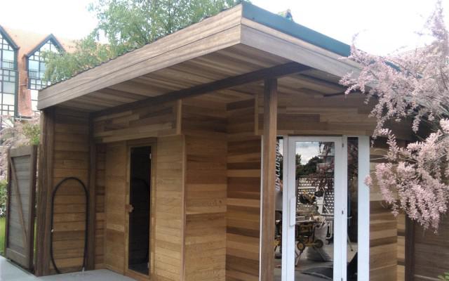 Opbouw sauna 